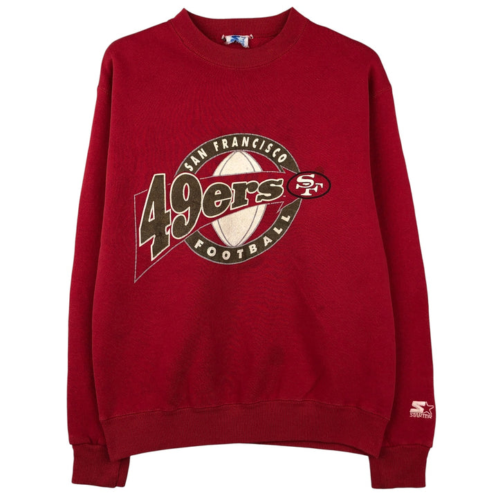 Vintage 90'S NFL San Francisco 49ers printed sweatshirt, size L, men's unclear red type Vintage Second Hand