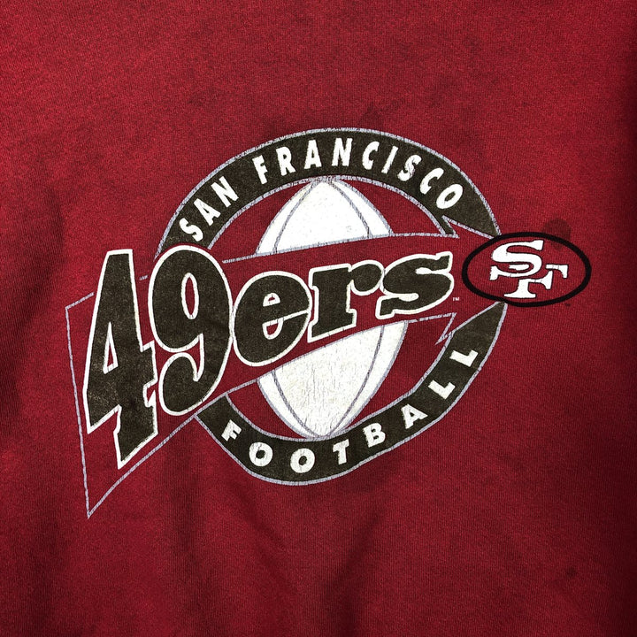 Vintage 90'S NFL San Francisco 49ers printed sweatshirt, size L, men's unclear red type Vintage Second Hand