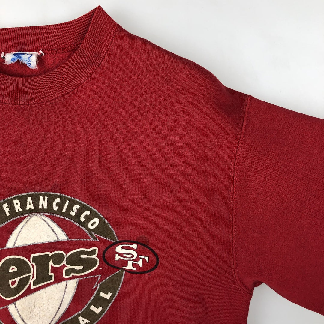 Vintage 90'S NFL San Francisco 49ers printed sweatshirt, size L, men's unclear red type Vintage Second Hand