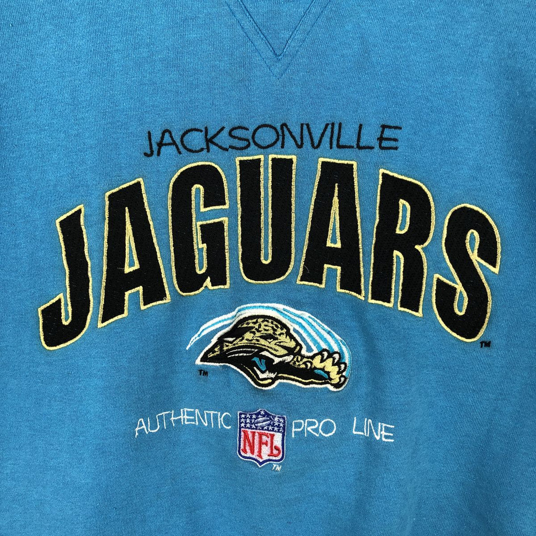 NFL JACKSONVILLE JAGUARS Men's XL Sweatshirt cotton Blue type light blue Vintage Second Hand
