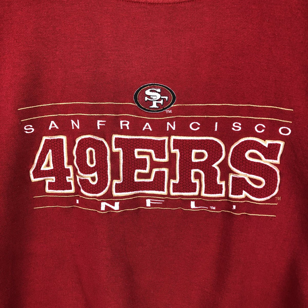 90'S Lee SPORT NFL San Francisco 49ers Sweatshirt, Men's Size XL unclear red type Vintage Second Hand
