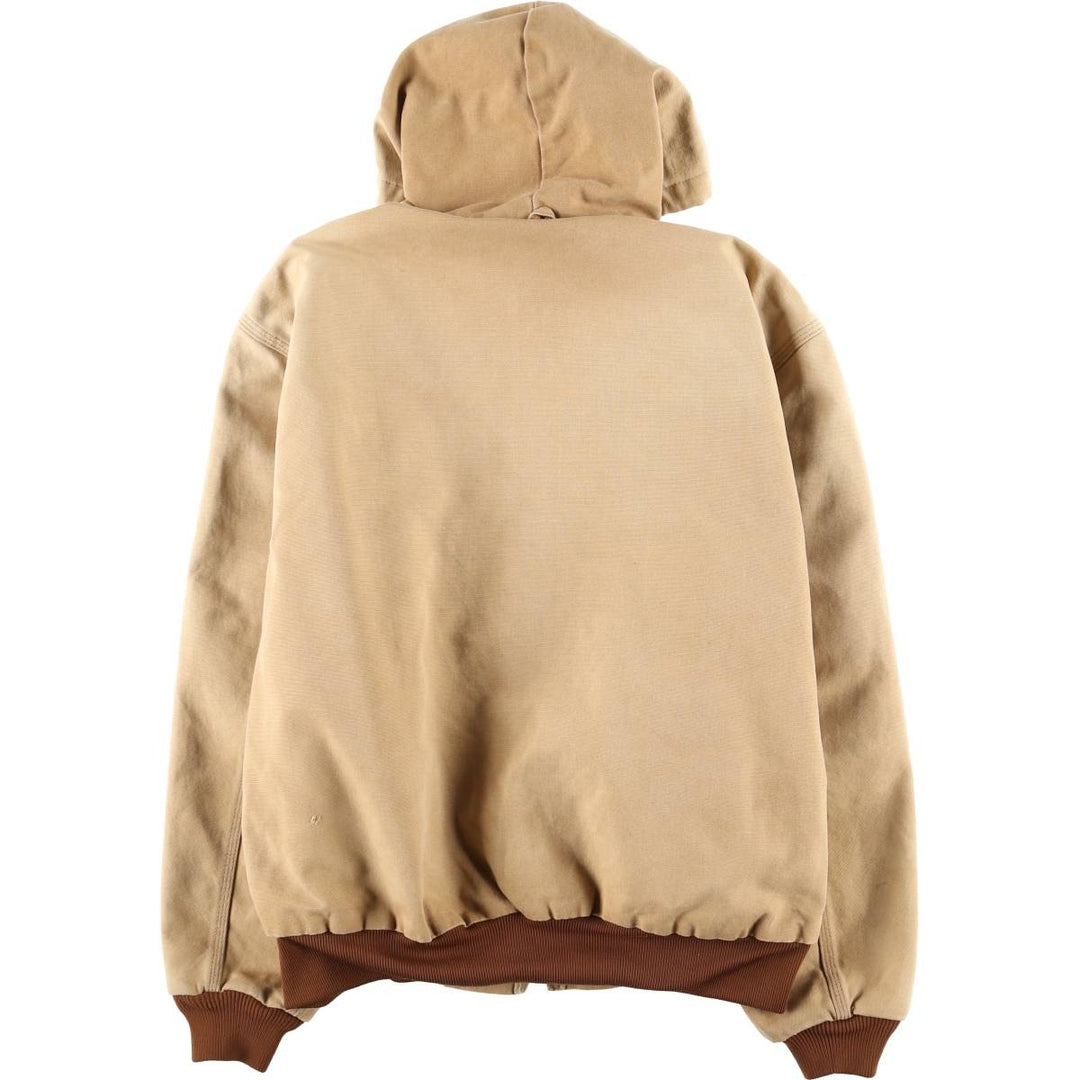 Carhartt Active Jacket Duck Full Zip Hoodie Men's XL unclear Beige type Vintage Second Hand