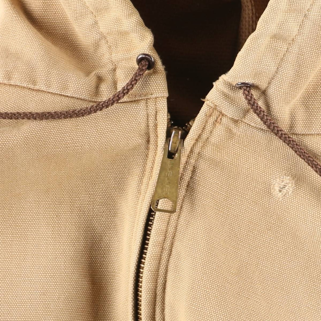 Carhartt Active Jacket Duck Full Zip Hoodie Men's XL unclear Beige type Vintage Second Hand