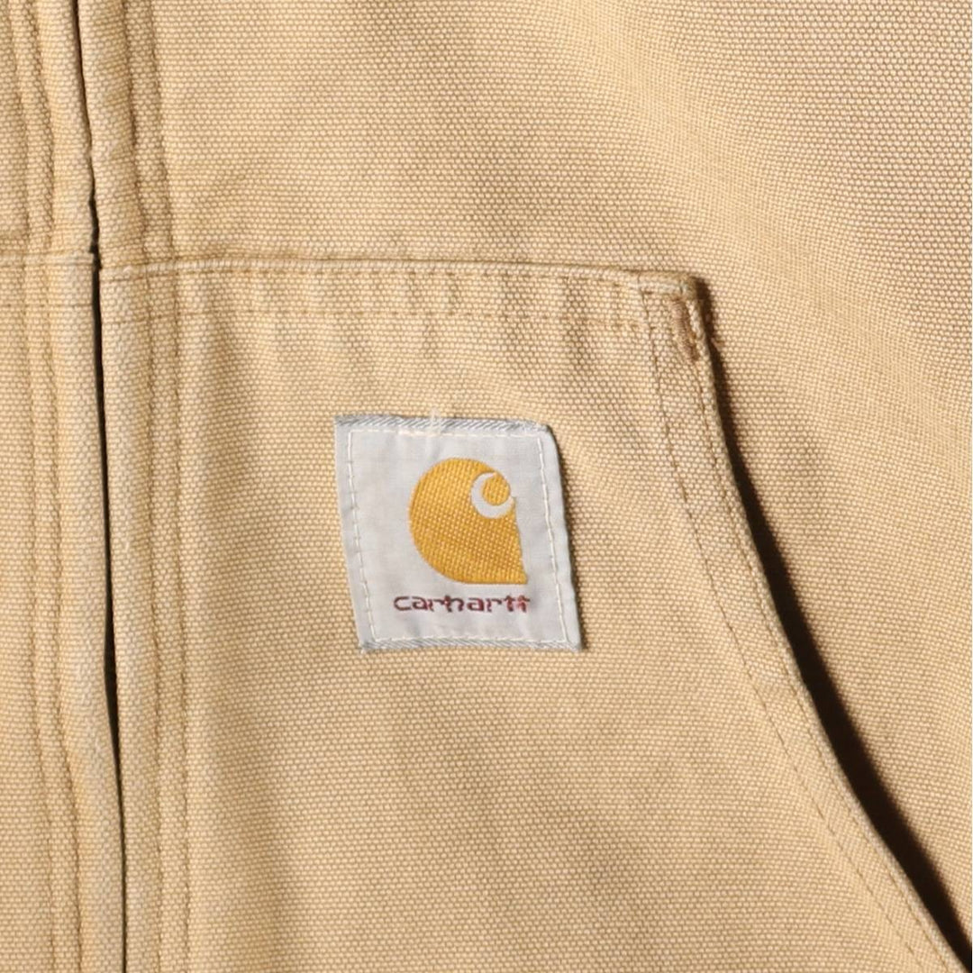 Carhartt Active Jacket Duck Full Zip Hoodie Men's XL unclear Beige type Vintage Second Hand