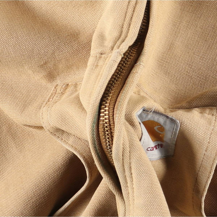 Carhartt Active Jacket Duck Full Zip Hoodie Men's XL unclear Beige type Vintage Second Hand