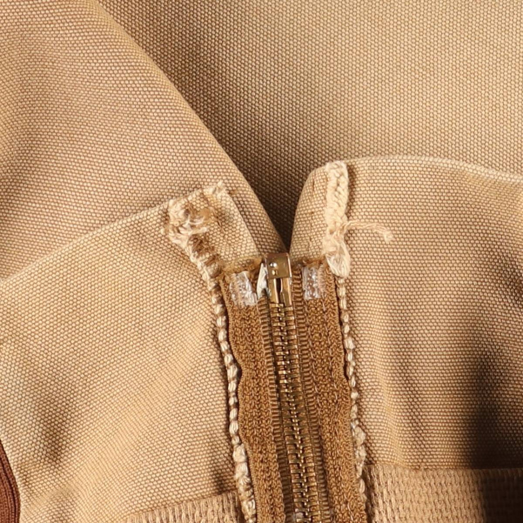 Carhartt Active Jacket Duck Full Zip Hoodie Men's XL unclear Beige type Vintage Second Hand