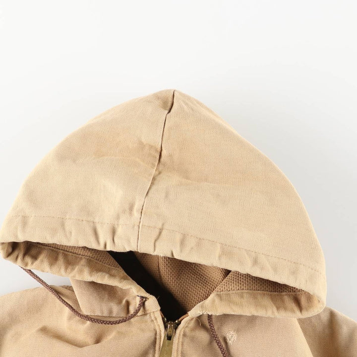 Carhartt Active Jacket Duck Full Zip Hoodie Men's XL unclear Beige type Vintage Second Hand