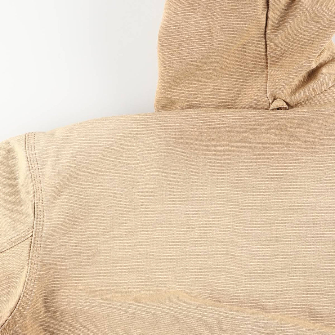 Carhartt Active Jacket Duck Full Zip Hoodie Men's XL unclear Beige type Vintage Second Hand