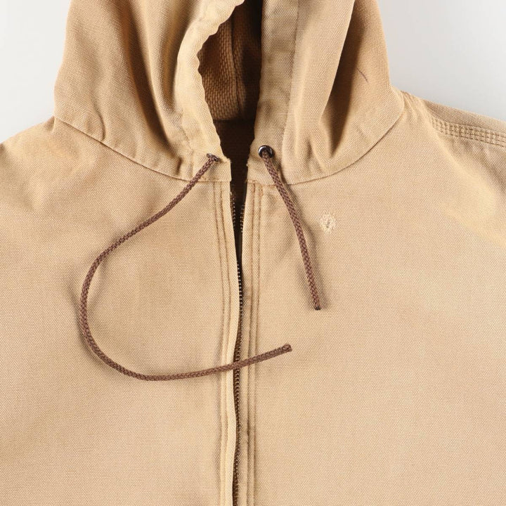 Carhartt Active Jacket Duck Full Zip Hoodie Men's XL unclear Beige type Vintage Second Hand