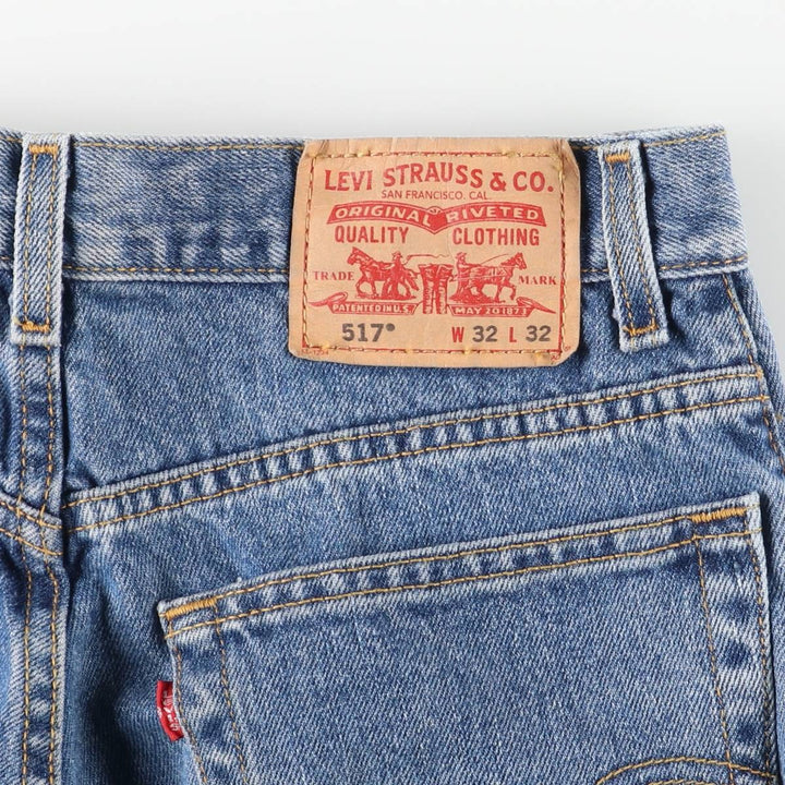 Levi's 517 BOOT CUT Bootcut denim pants for men, size w31 cotton blue type Vintage Second Hand