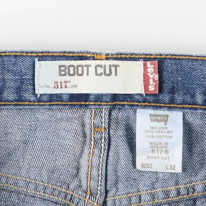 Levi's 517 BOOT CUT Bootcut denim pants for men, size w31 cotton blue type Vintage Second Hand