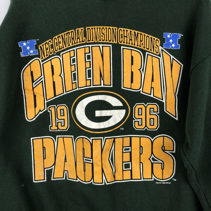 Vintage '90'S NFL Green Bay Packers Logo 7 sweatshirt, size L, men's cotton Green type dark green Vintage Second Hand