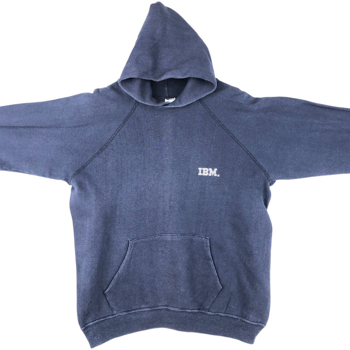 Vintage 1980'S Champion Trico Tag Advertising Pullover Hoodie, Made in USA, Women's Size L cotton navy blue type Vintage Second Hand