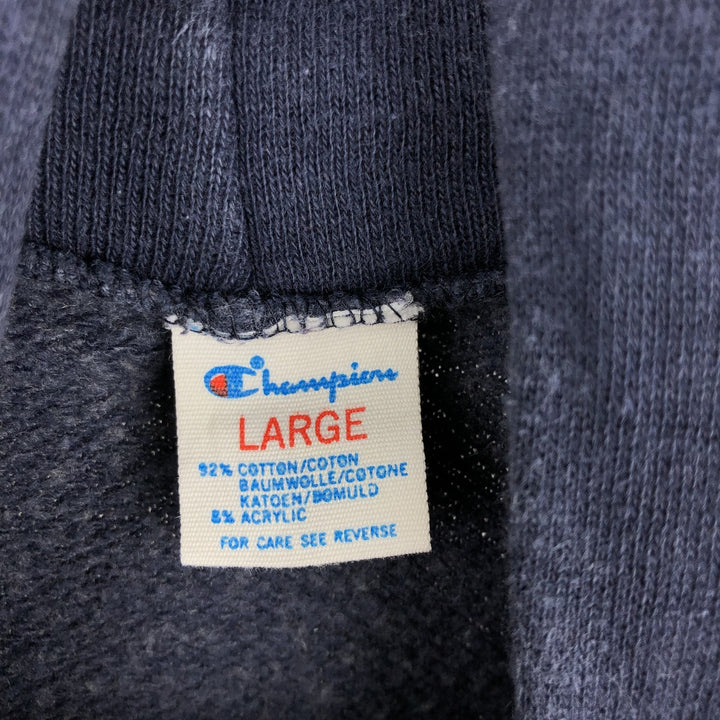 Vintage 1980'S Champion Trico Tag Advertising Pullover Hoodie, Made in USA, Women's Size L cotton navy blue type Vintage Second Hand
