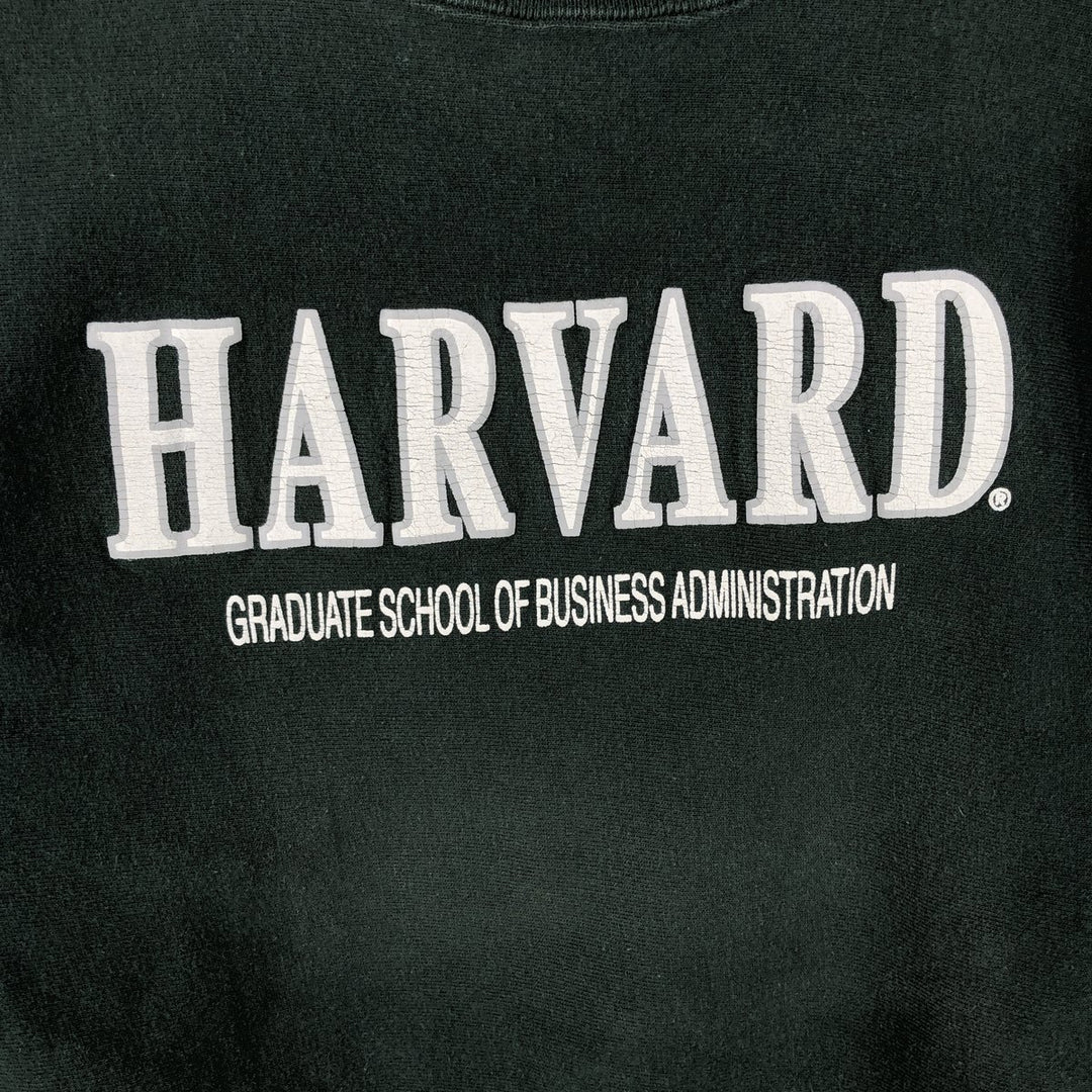 90'S Champion Reverse Weave Harvard University College Sweatshirt with Embroidered Tag, Women's Size Medium cotton green type Vintage Second Hand