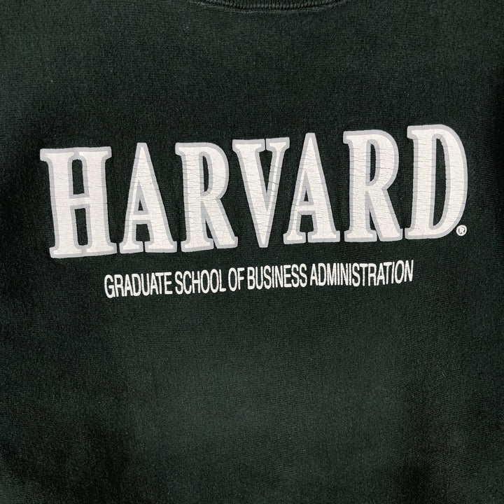 90'S Champion Reverse Weave Harvard University College Sweatshirt with Embroidered Tag, Women's Size Medium cotton green type Vintage Second Hand