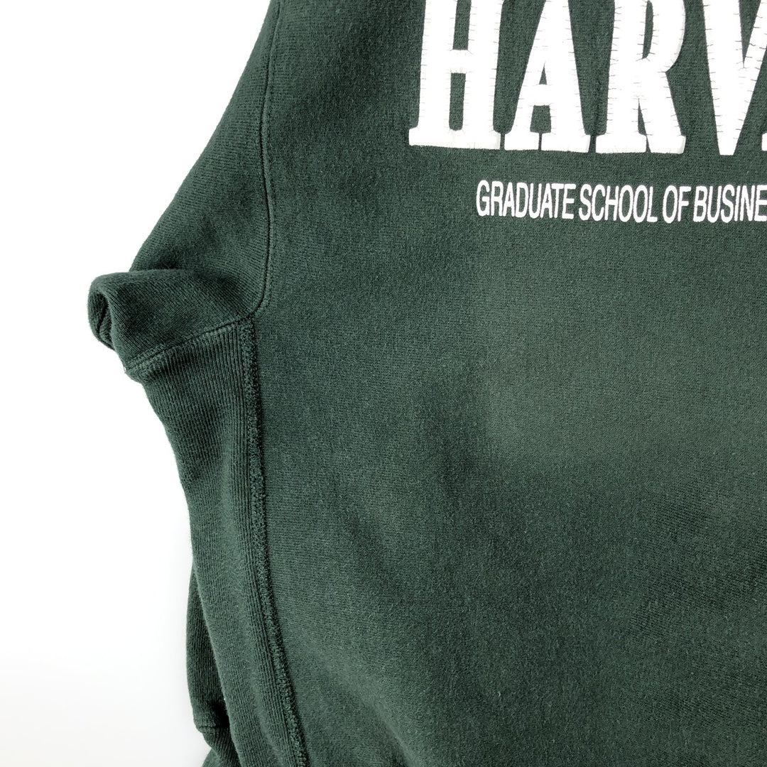 90'S Champion Reverse Weave Harvard University College Sweatshirt with Embroidered Tag, Women's Size Medium cotton green type Vintage Second Hand