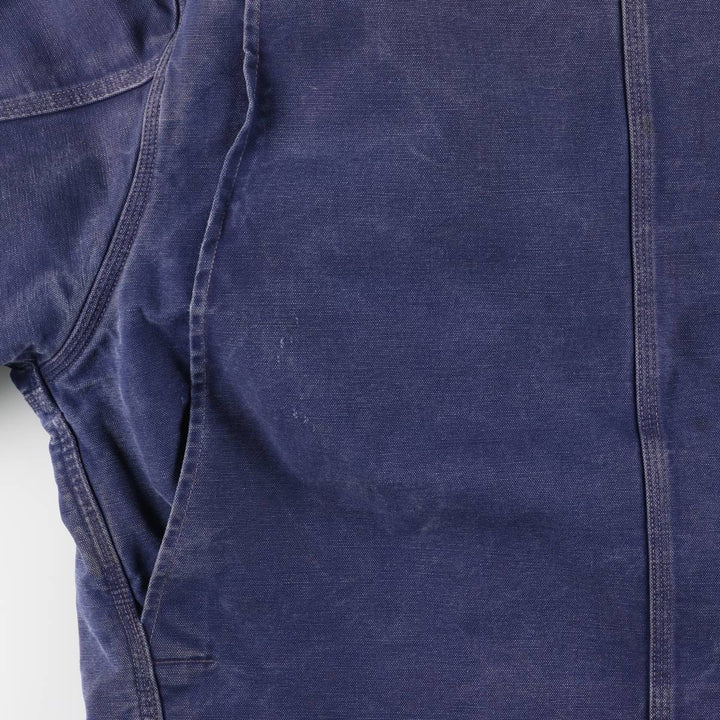 Carhartt Michigan Chore Coat Duck Coverall Men's XL Size unclear navy blue type Vintage Second Hand