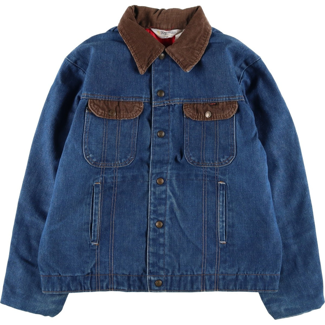 Vintage 1970'S Key Imperial denim jacket, men's size L unclear blue type Vintage Second Hand