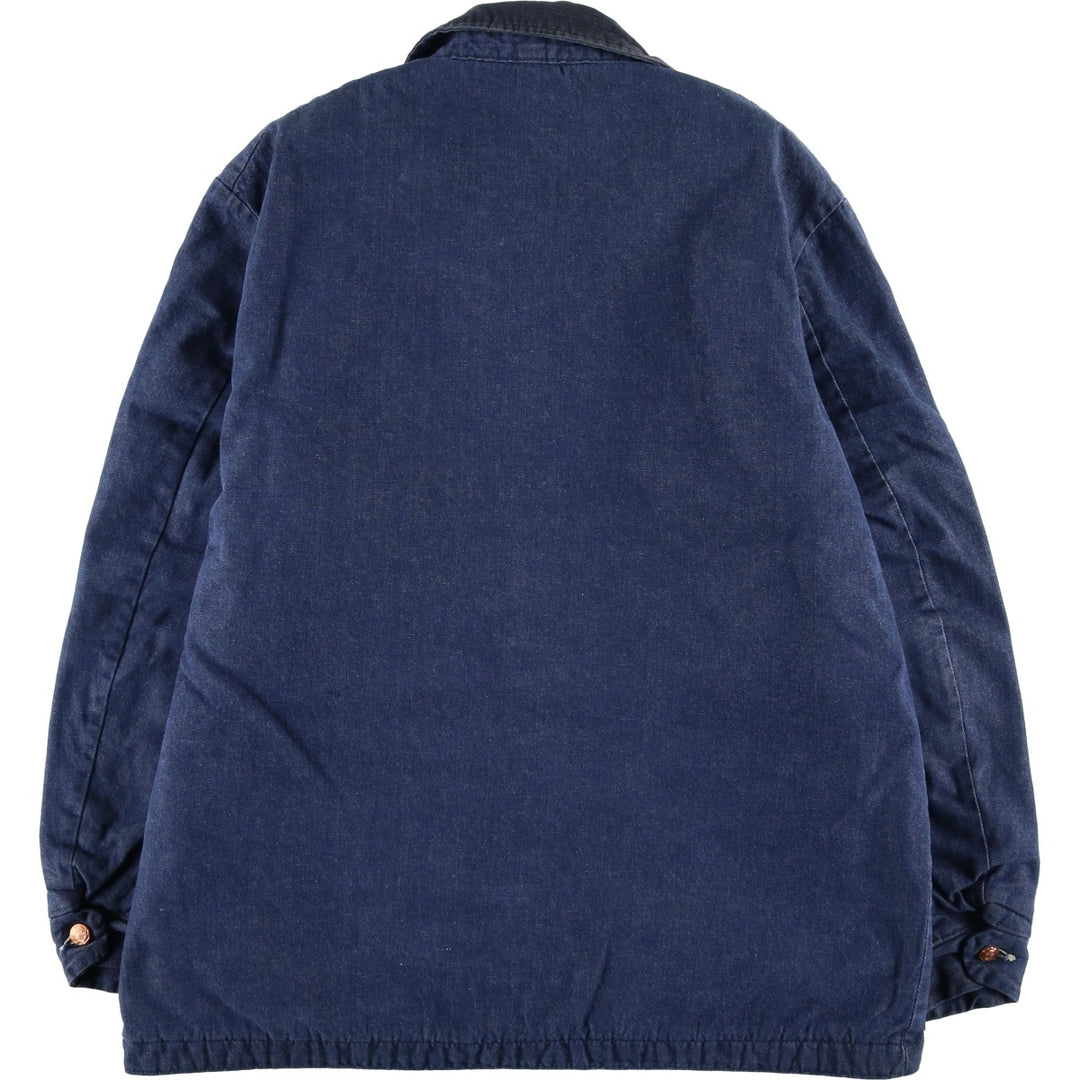 Vintage Bat-dyed Denim Coveralls, Men's Size L unclear navy blue type Vintage Second Hand