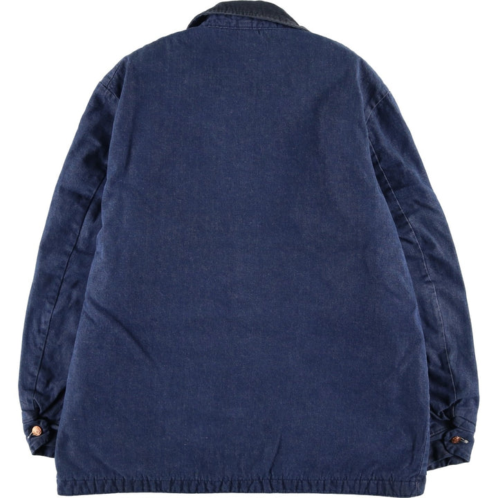 Vintage Bat-dyed Denim Coveralls, Men's Size L unclear navy blue type Vintage Second Hand