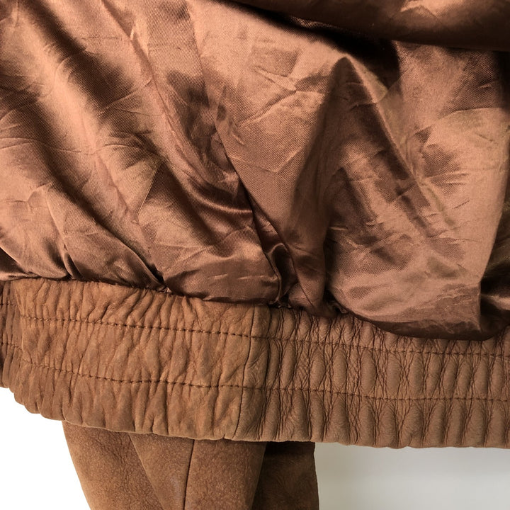 Wilsons Adventure Bound stand-collar padded leather jacket, men's size L, vintage genuine leather brown type Vintage Second Hand