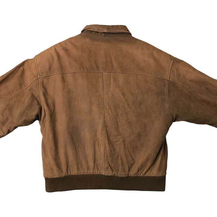 Wilsons Adventure Bound Padded Leather Flight Jacket, Men's, Size XL, Vintage genuine leather brown type Vintage Second Hand