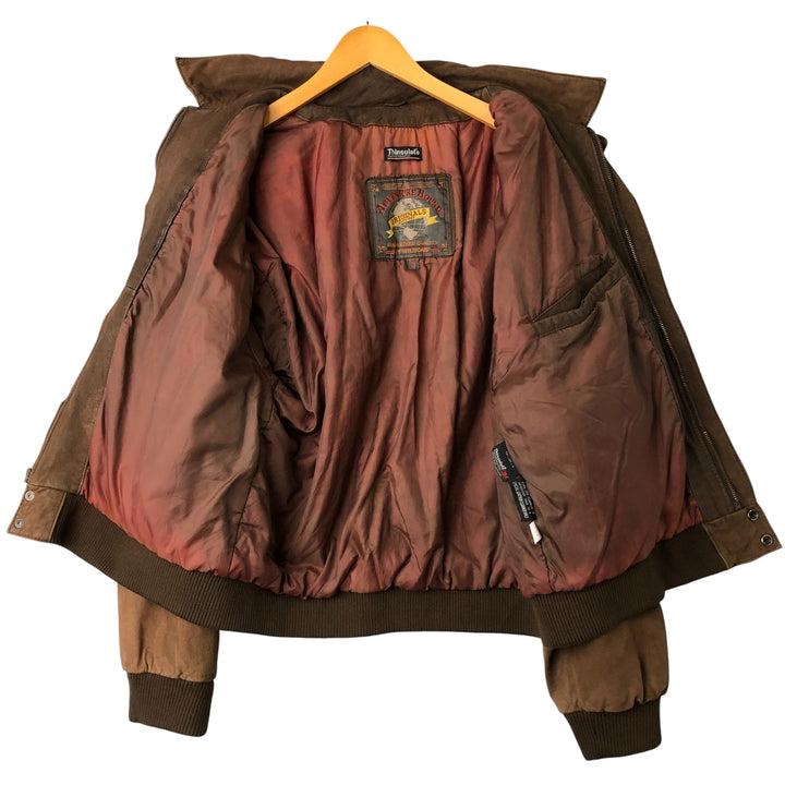 Wilsons Adventure Bound Padded Leather Flight Jacket, Men's, Size XL, Vintage genuine leather brown type Vintage Second Hand