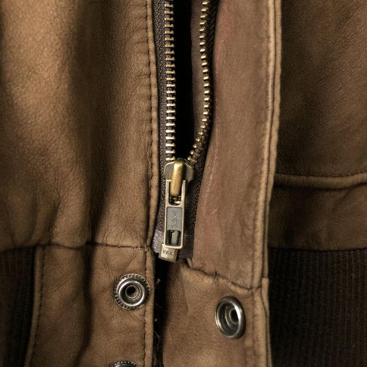 Wilsons Adventure Bound Padded Leather Flight Jacket, Men's, Size XL, Vintage genuine leather brown type Vintage Second Hand