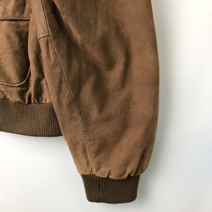 Wilsons Adventure Bound Padded Leather Flight Jacket, Men's, Size XL, Vintage genuine leather brown type Vintage Second Hand