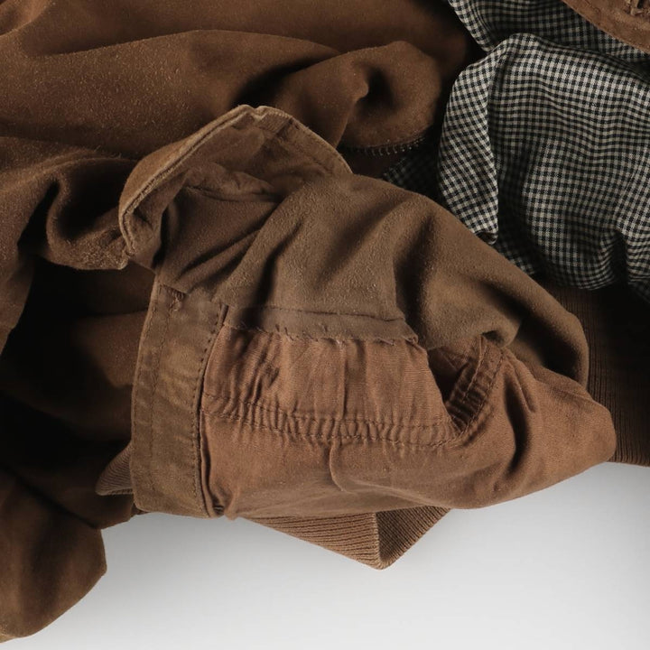 Suede leather blouson, men's size XL genuine leather brown type Vintage Second Hand