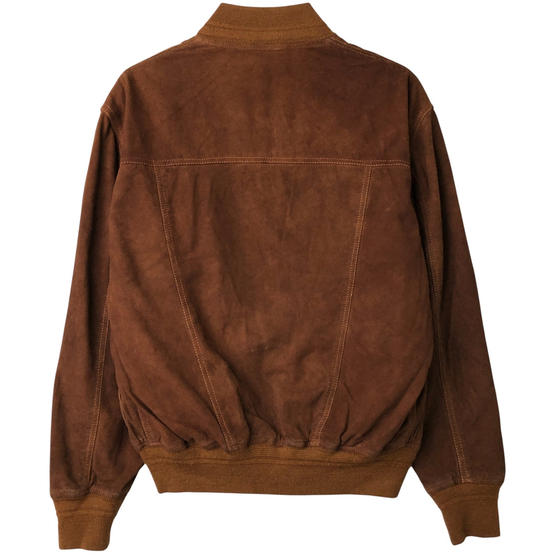 Balster Jacket, Suede Leather Blouson, Men's Size L Genuine Leather Suede Leather brown type Vintage Second Hand