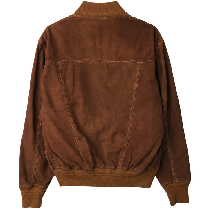 Balster Jacket, Suede Leather Blouson, Men's Size L Genuine Leather Suede Leather brown type Vintage Second Hand