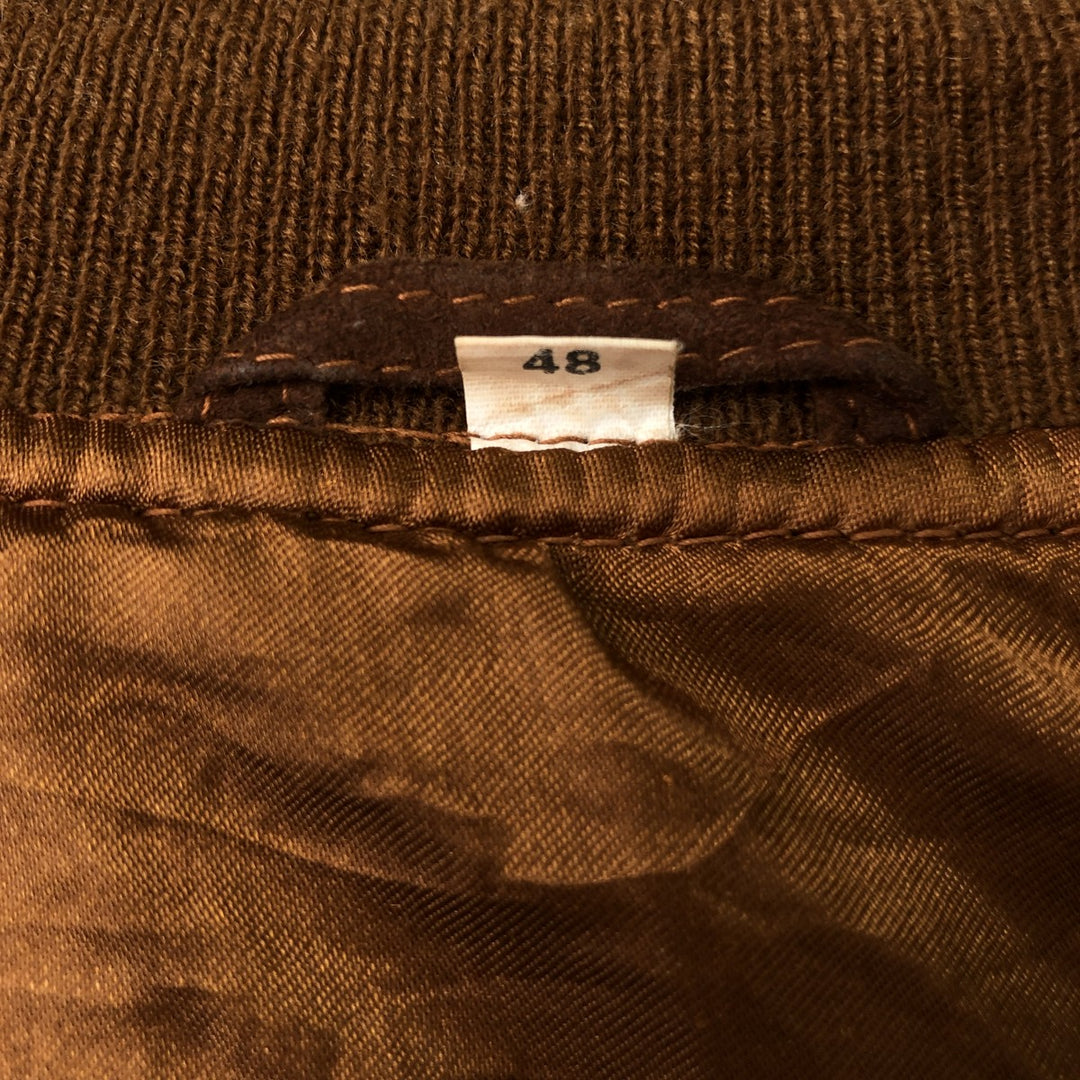 Balster Jacket, Suede Leather Blouson, Men's Size L Genuine Leather Suede Leather brown type Vintage Second Hand