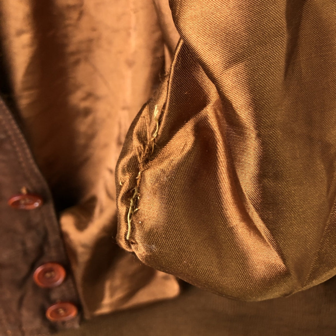 Balster Jacket, Suede Leather Blouson, Men's Size L Genuine Leather Suede Leather brown type Vintage Second Hand