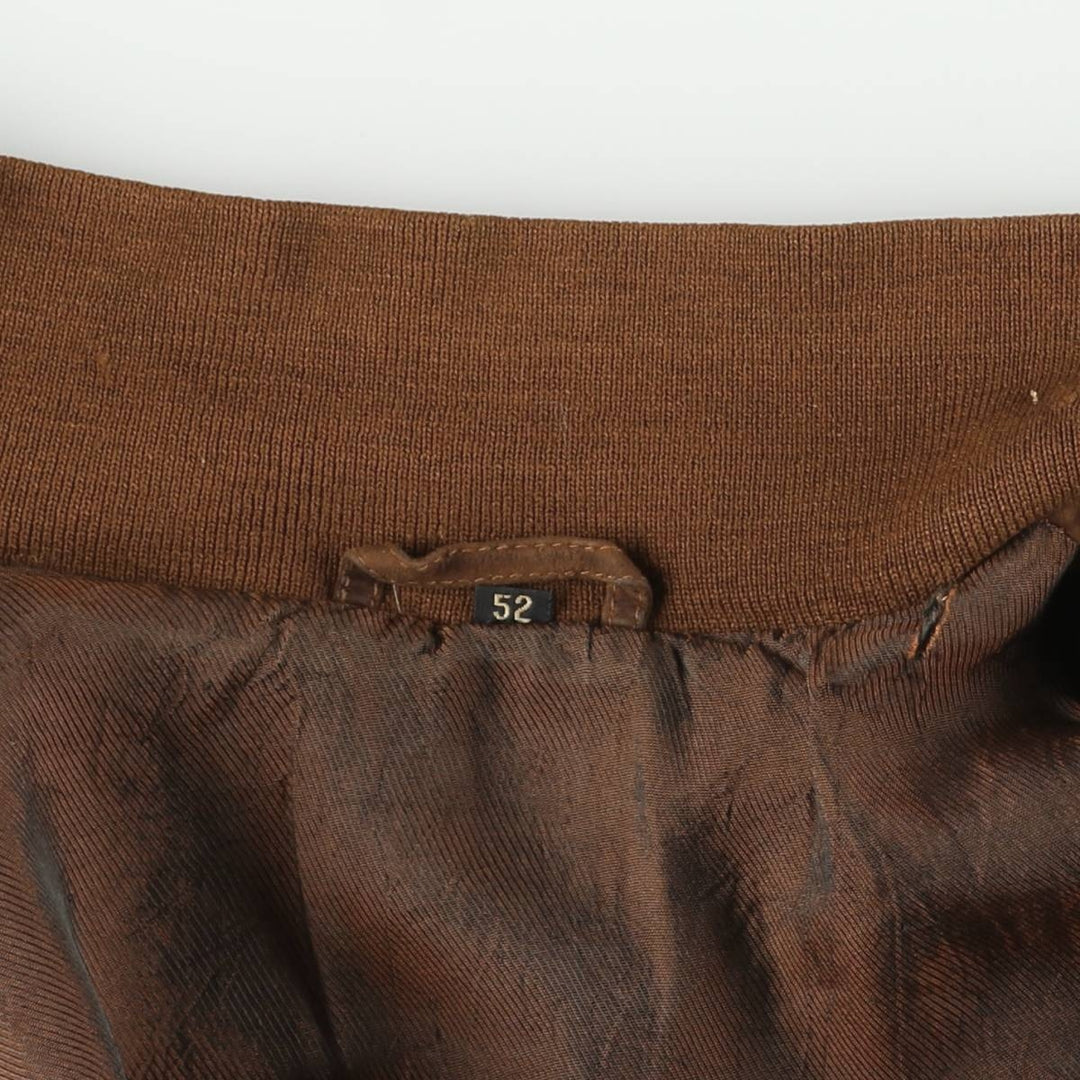 Balster Jacket, Suede Leather Blouson, Men's Size L unclear brown type Vintage Second Hand