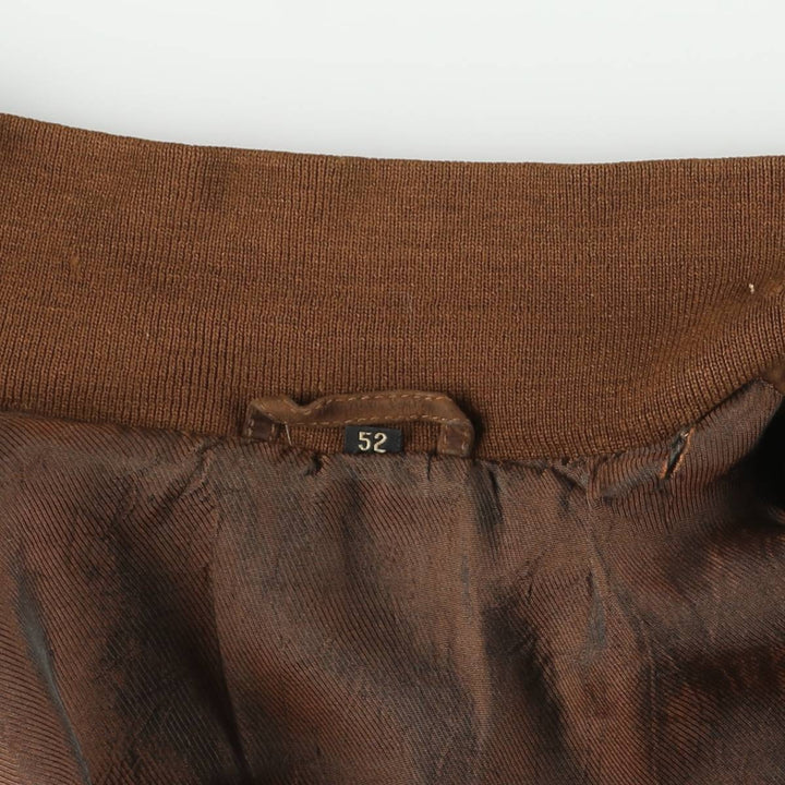Balster Jacket, Suede Leather Blouson, Men's Size L unclear brown type Vintage Second Hand