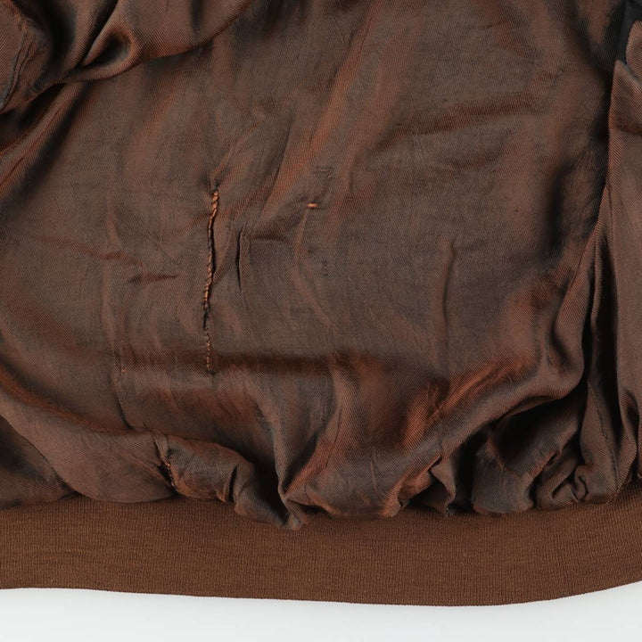 Balster Jacket, Suede Leather Blouson, Men's Size L unclear brown type Vintage Second Hand