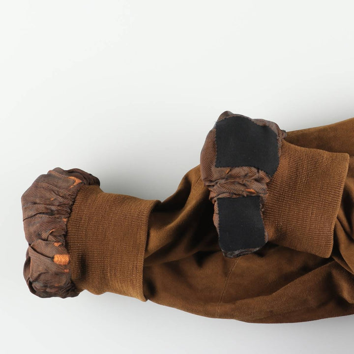 Balster Jacket, Suede Leather Blouson, Men's Size L unclear brown type Vintage Second Hand