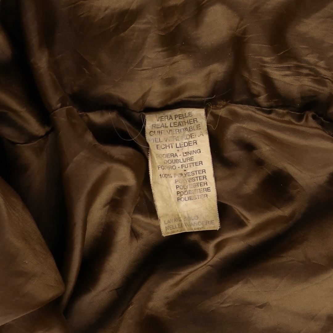Balster Jacket, Suede Leather Blouson, Men's XL Genuine Leather Suede Leather brown type Vintage Second Hand