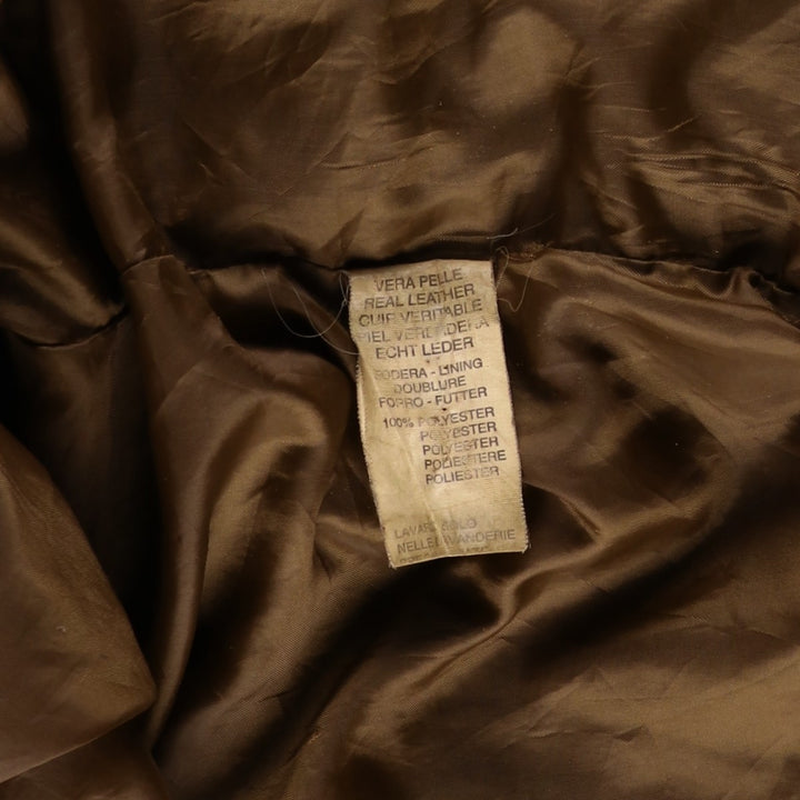 Balster Jacket, Suede Leather Blouson, Men's XL Genuine Leather Suede Leather brown type Vintage Second Hand