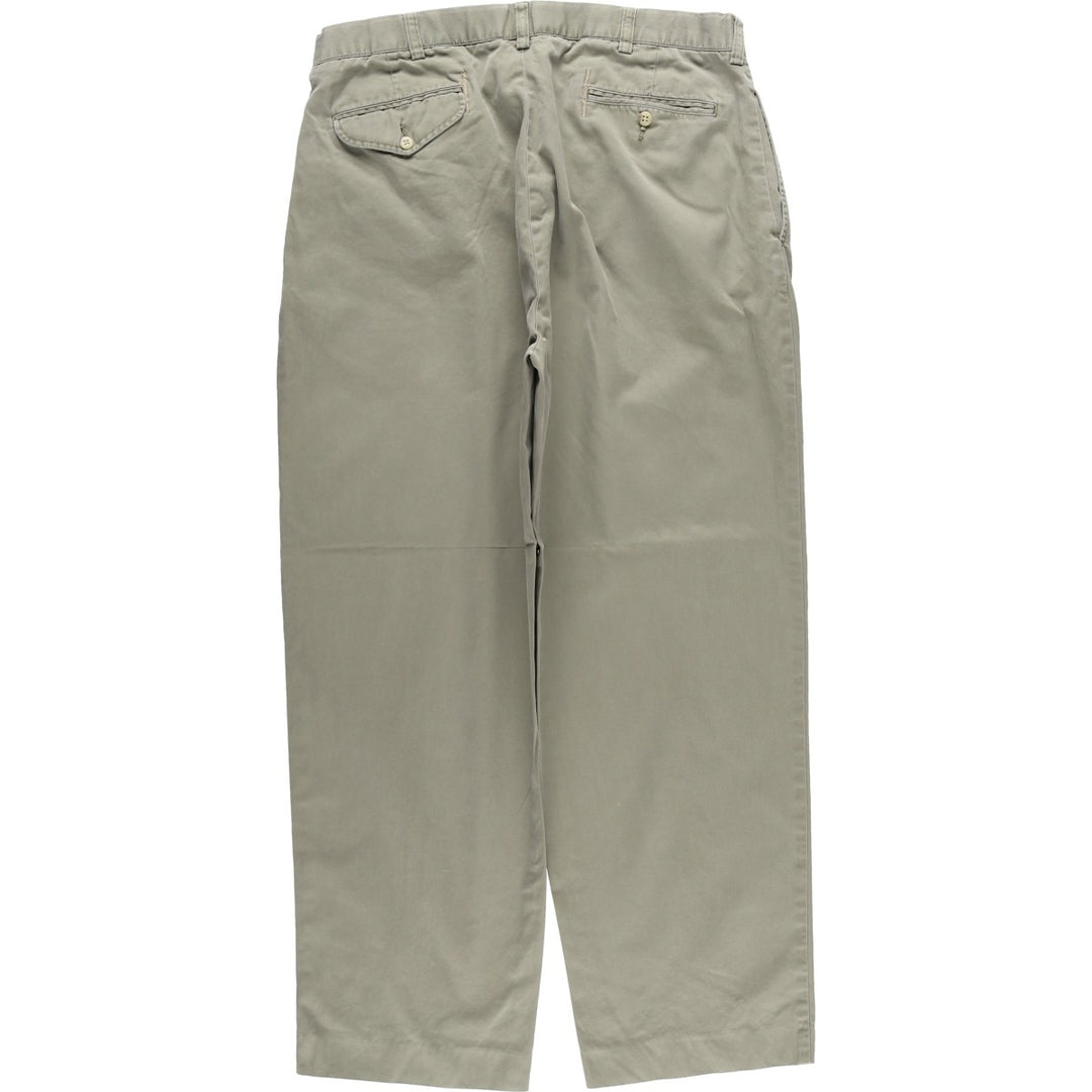 Ralph Lauren POLO by Ralph Lauren HAMMOND PANT, two-pleat chino pants, men's w36 equivalent cotton Khaki type Vintage Second Hand