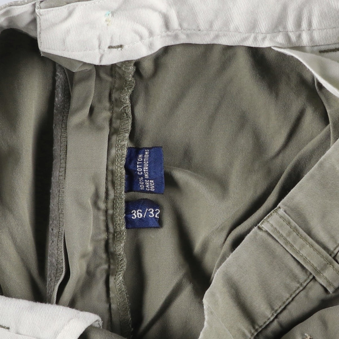 Ralph Lauren POLO by Ralph Lauren HAMMOND PANT, two-pleat chino pants, men's w36 equivalent cotton Khaki type Vintage Second Hand