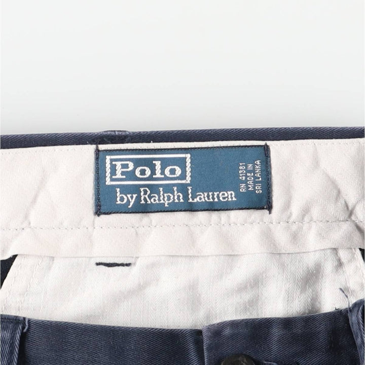 Ralph Lauren POLO by Ralph Lauren Classic Fit Chino Pants, Men's, Size W34 cotton navy blue type Vintage Second Hand