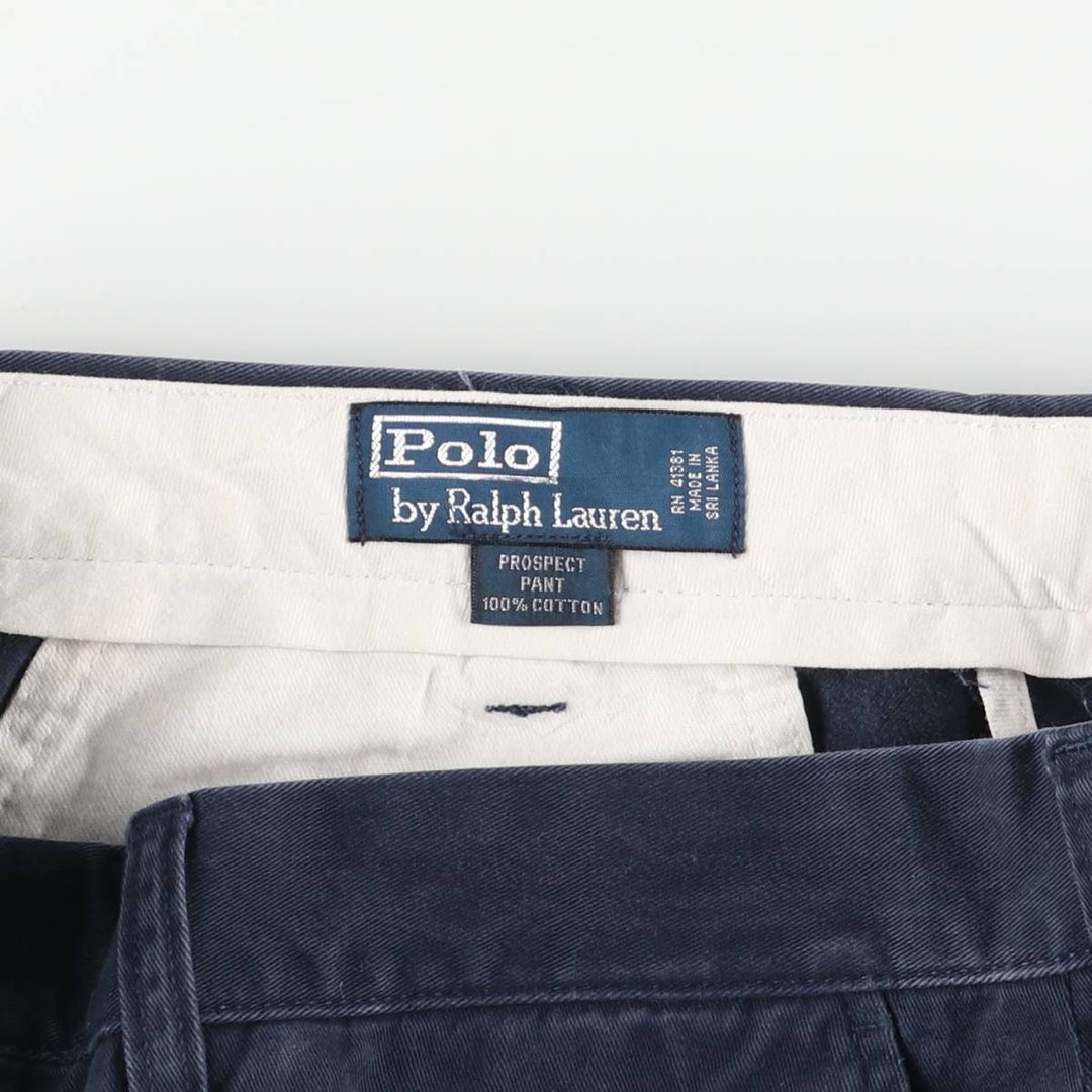 Ralph Lauren POLO by Ralph Lauren PROSPECT chino pants, men's size W35 cotton navy blue type Vintage Second Hand