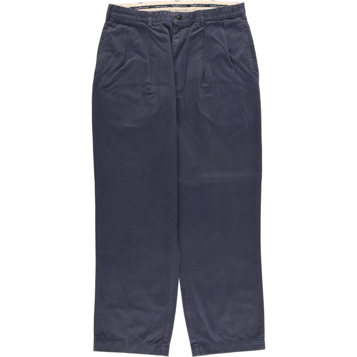 Ralph Lauren Polo Ralph Lauren Andrew Pant Two-pleat Chino Pants Men's Size W34 cotton navy blue type Vintage Second Hand