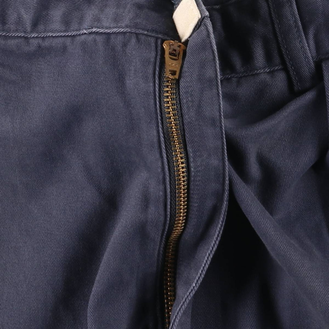 Ralph Lauren Polo Ralph Lauren Andrew Pant Two-pleat Chino Pants Men's Size W34 cotton navy blue type Vintage Second Hand