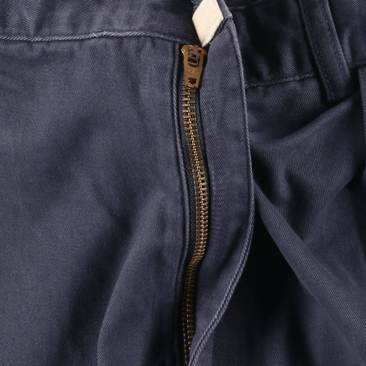 Ralph Lauren Polo Ralph Lauren Andrew Pant Two-pleat Chino Pants Men's Size W34 cotton navy blue type Vintage Second Hand