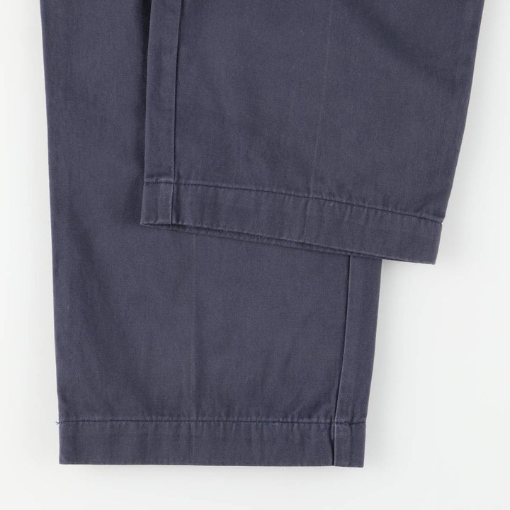 Ralph Lauren Polo Ralph Lauren Andrew Pant Two-pleat Chino Pants Men's Size W34 cotton navy blue type Vintage Second Hand