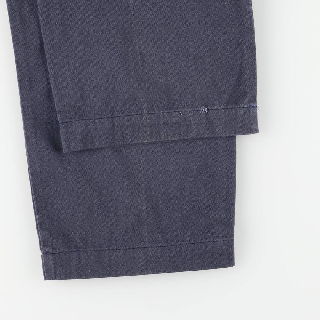 Ralph Lauren Polo Ralph Lauren Andrew Pant Two-pleat Chino Pants Men's Size W34 cotton navy blue type Vintage Second Hand